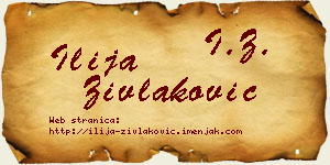 Ilija Zivlaković vizit kartica